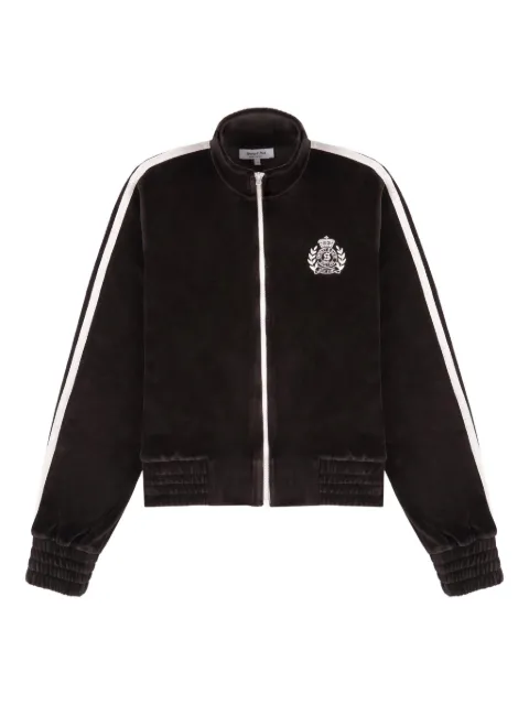 Sporty & Rich NY Crest Elio striped zip-up track jacket