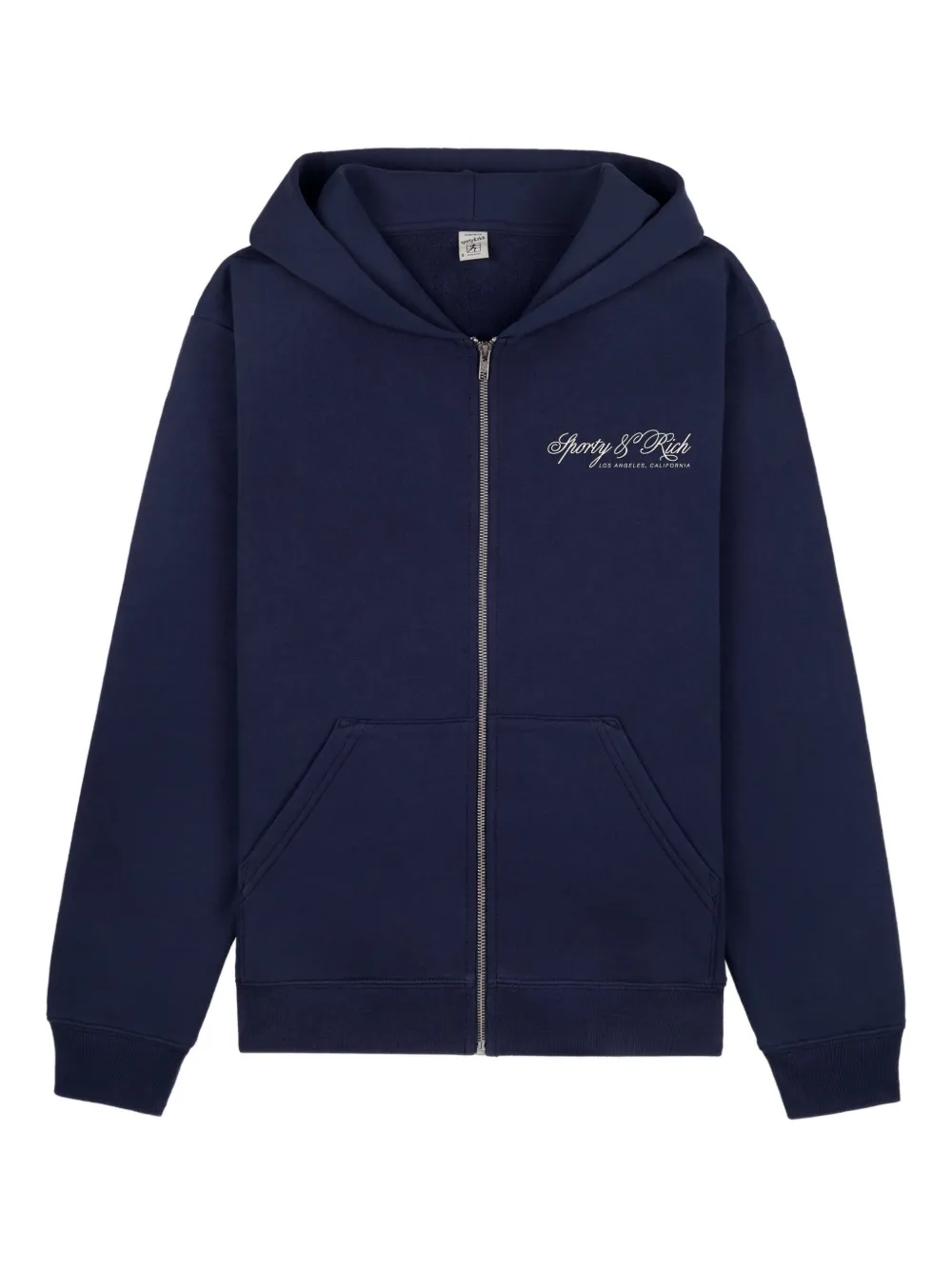 Sporty & Rich International zip hooded hoodie - Blau
