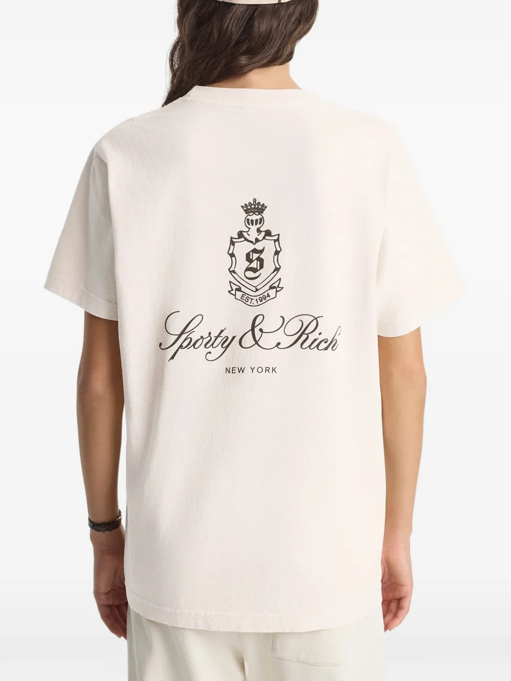  Sporty & Rich Vendome Logo T-shirt - Neutrals 