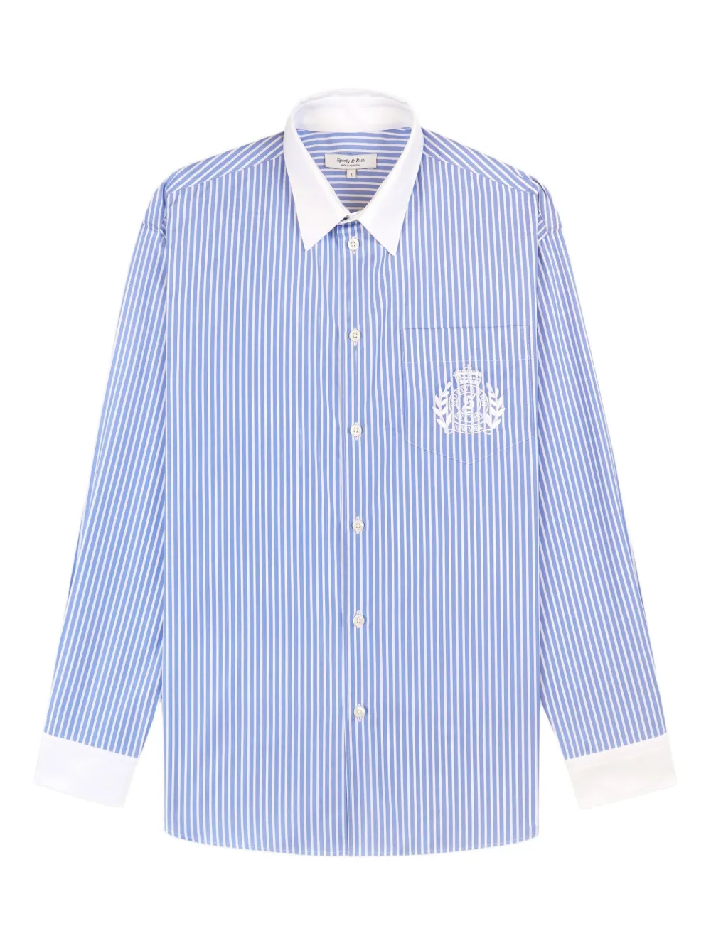 Sporty & Rich Camicia a righe con ricamo - Blu