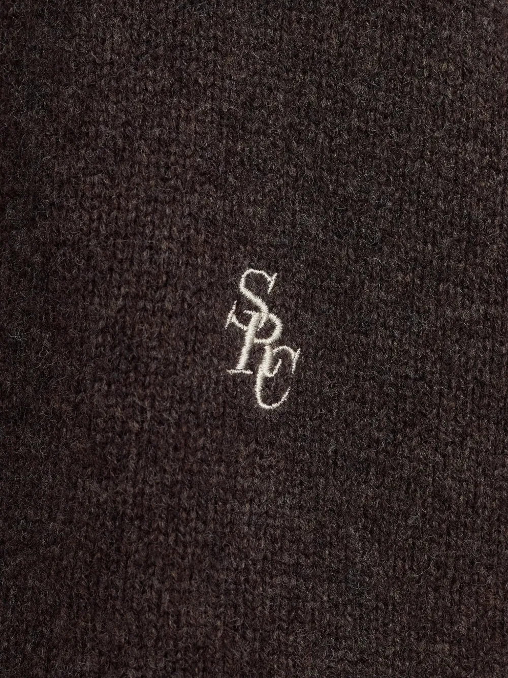 Sporty & Rich SRC coltrui met geborduurd logo Bruin