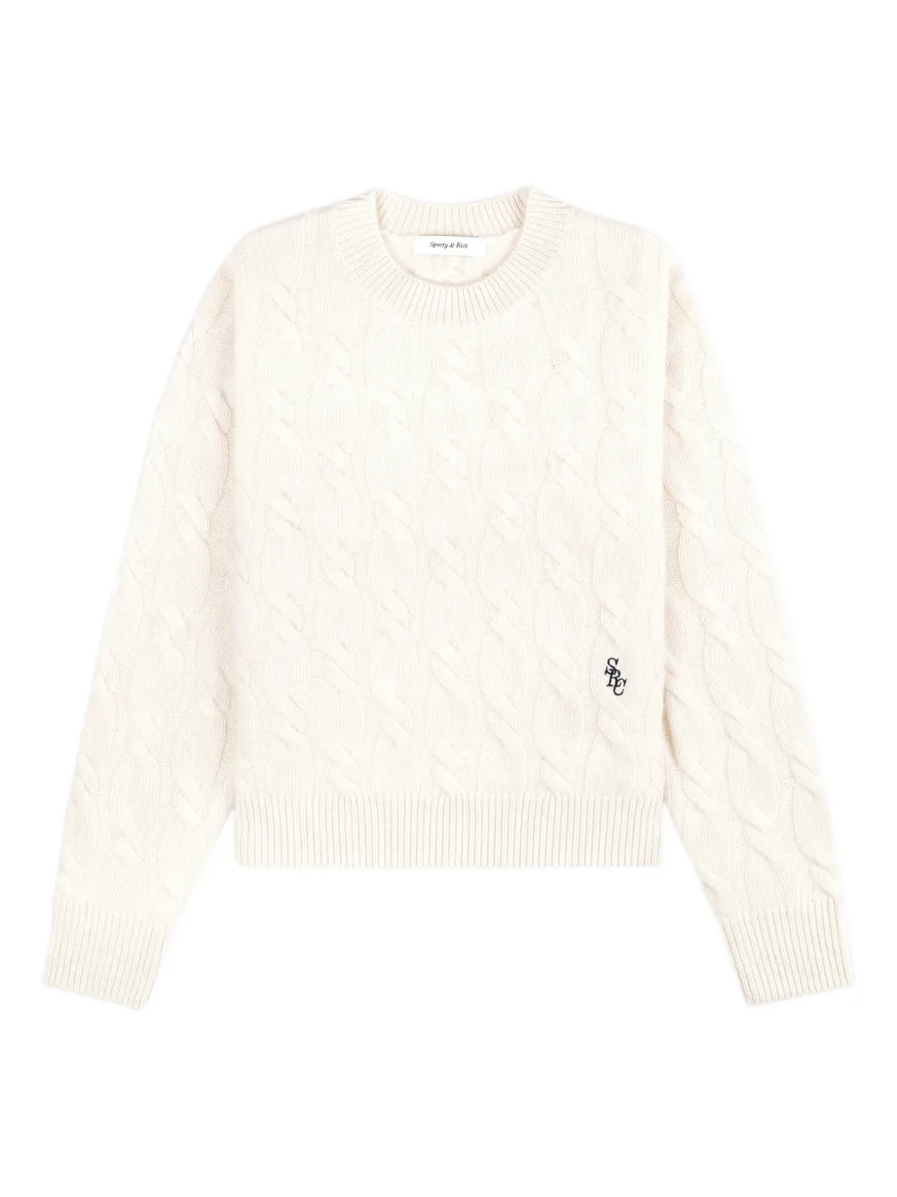 Sporty & Rich SRC cable-knit logo sweater - Neutrals