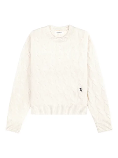 Sporty & Rich SRC cable-knit logo sweater