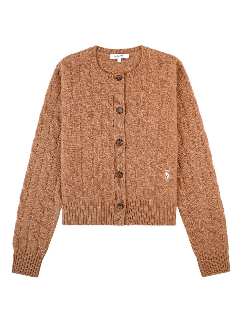 Sporty & Rich SRC cable-knit buttoned cardigan - Brown