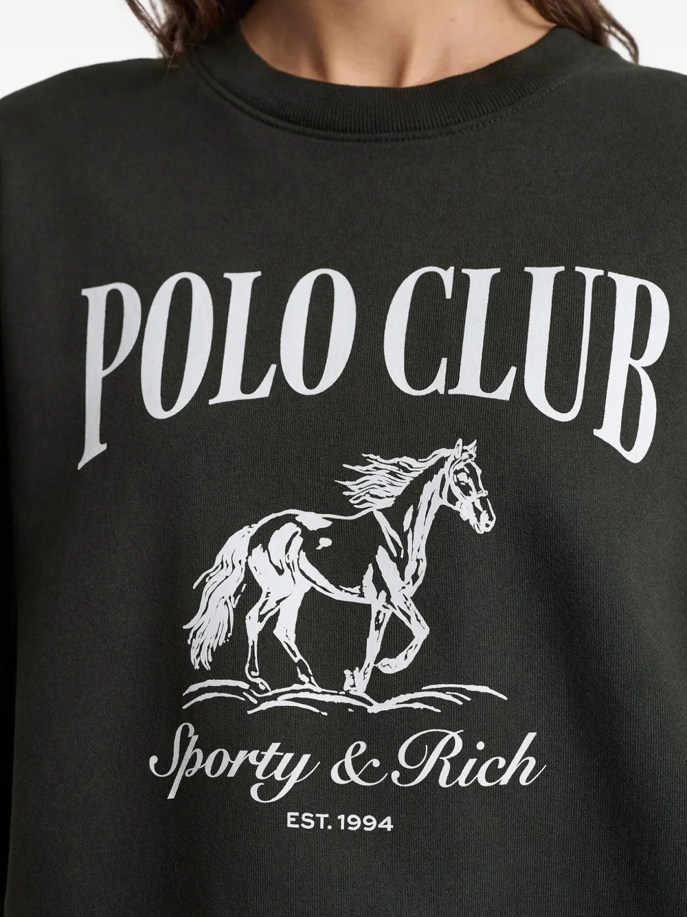 Sporty & Rich Stallion trui met print Grijs