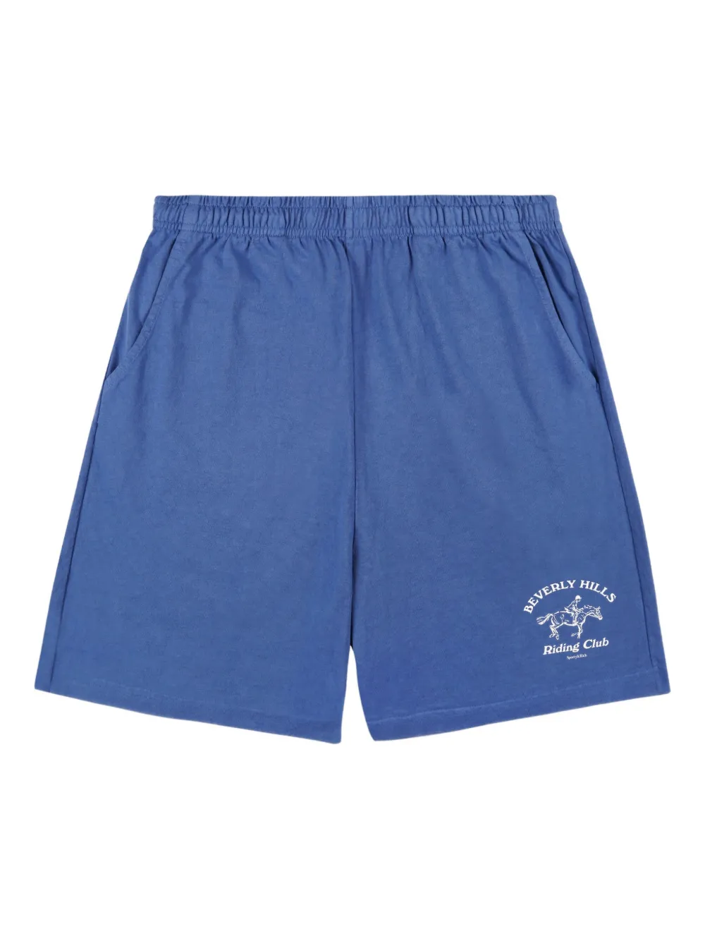Sporty & Rich Shorts BH Riding Club con stampa grafica - Blu