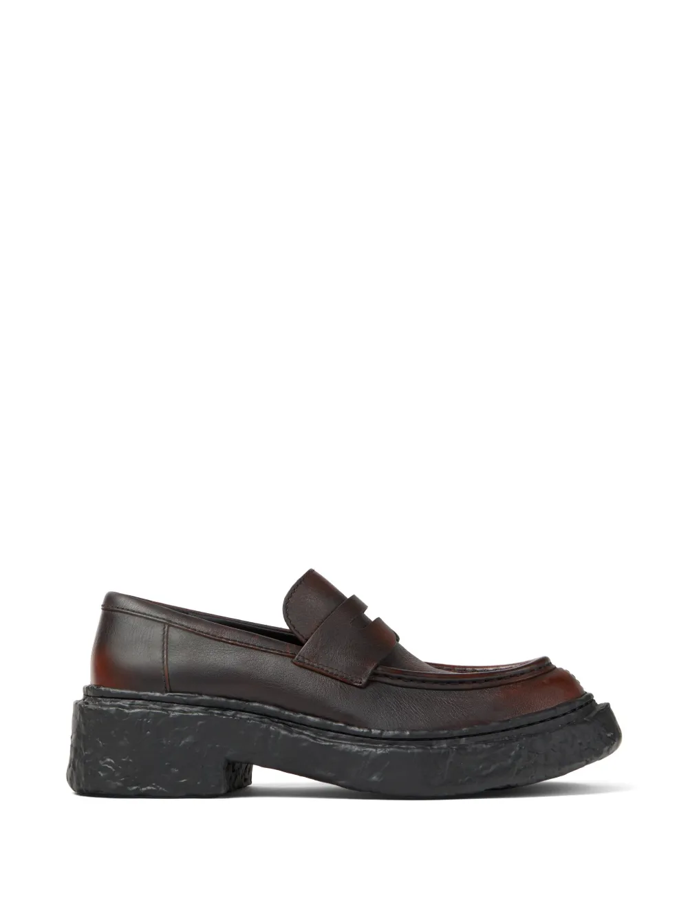 CamperLab Gladde leren loafers Bruin