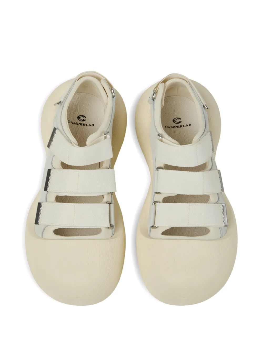 CamperLab Caramba leren sandalen met bandje Beige