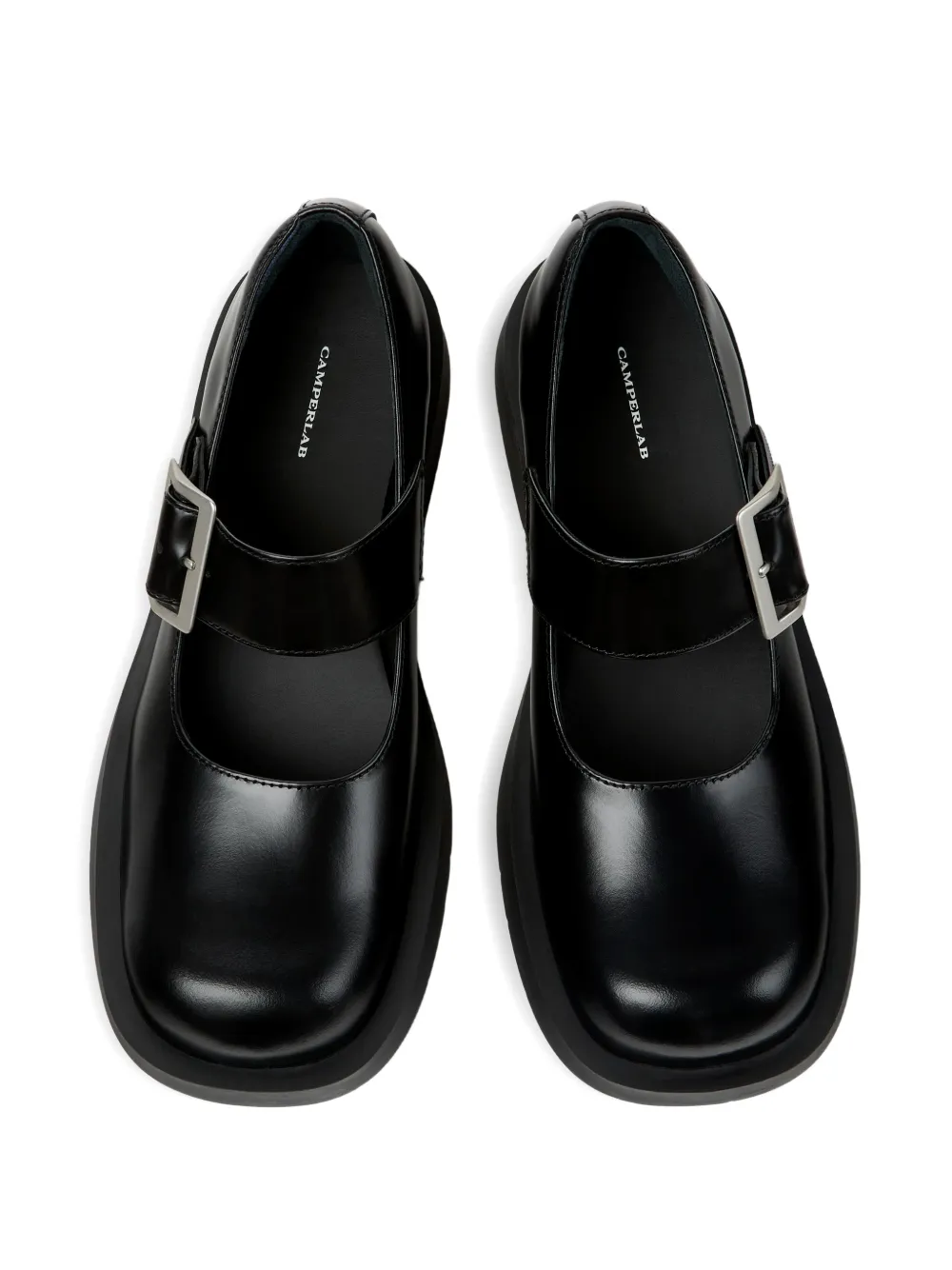 CamperLab Loafers met gesp Zwart