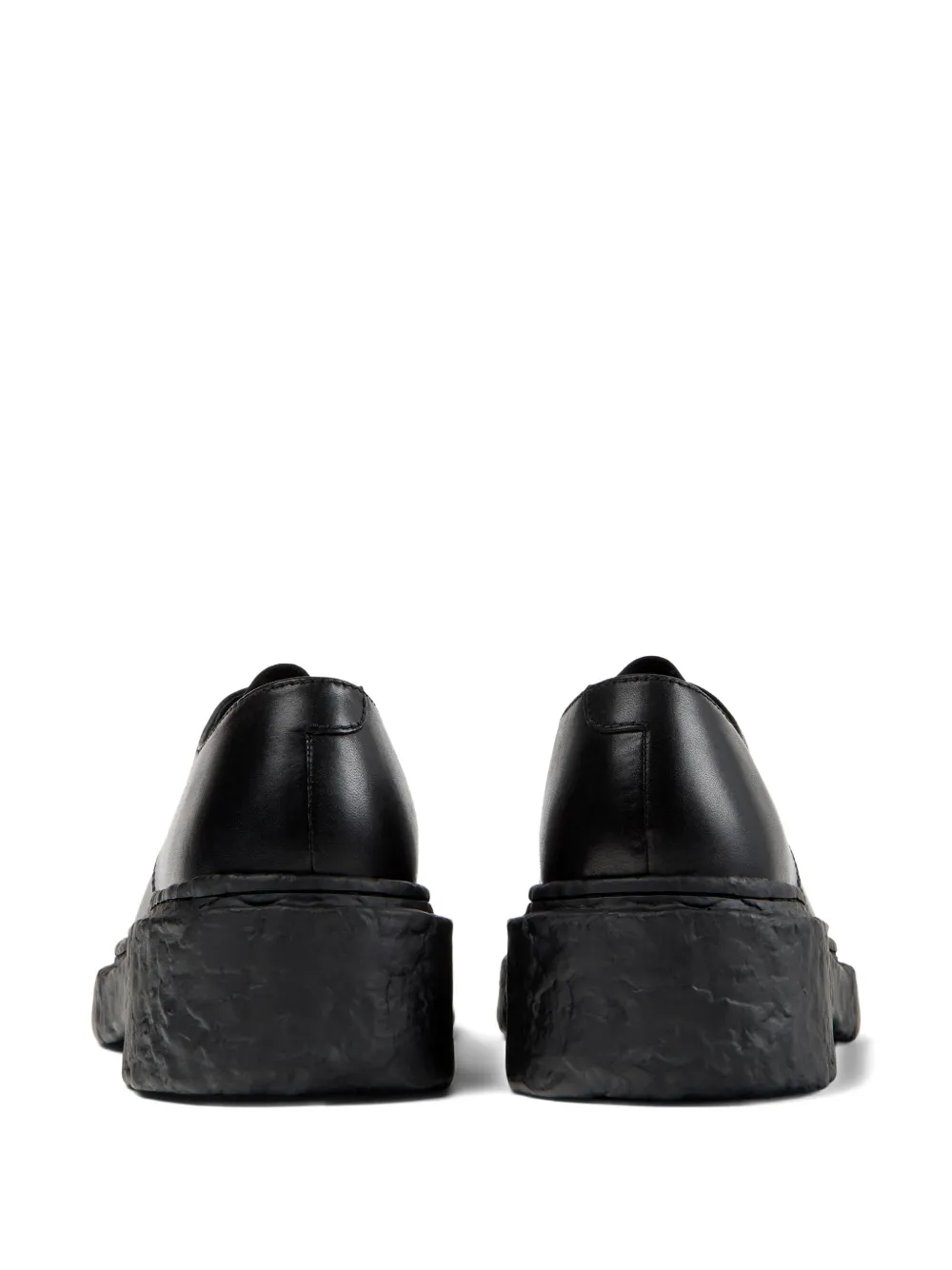 CamperLab smooth leather lace-up shoes Zwart