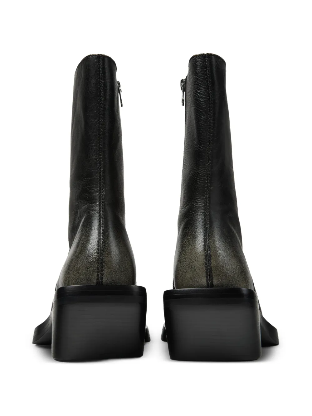 CamperLab Quetal enkellaarzen met vierkante neus Zwart