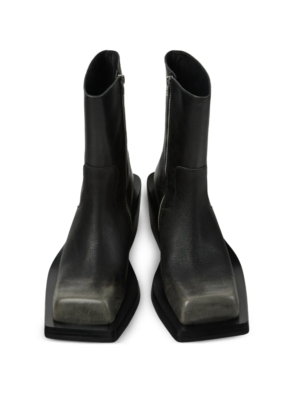 CamperLab Quetal enkellaarzen met vierkante neus Zwart