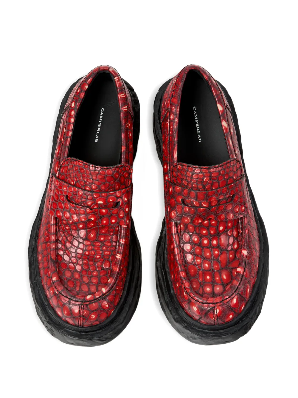 CamperLab Loafers met patroon Rood