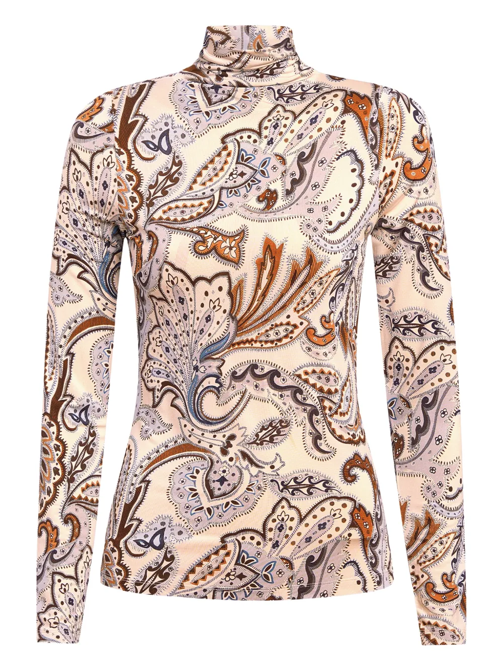 Marie Oliver Eloise paisley-print roll-neck top - Toni neutri