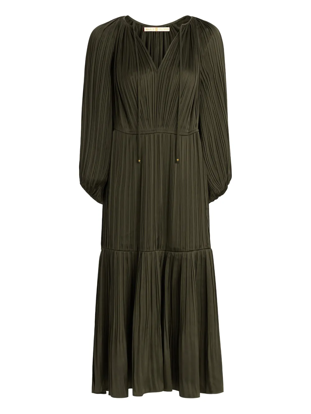 Marie Oliver Perrin pleated dress - Grün