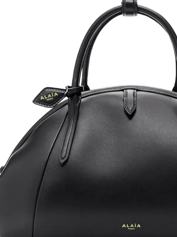 ALAIA イタリア製 トートバッグ レザー エナメル スエード ブラック Alaïa レザー トートバッグ | ブラック | FARFETCH JP