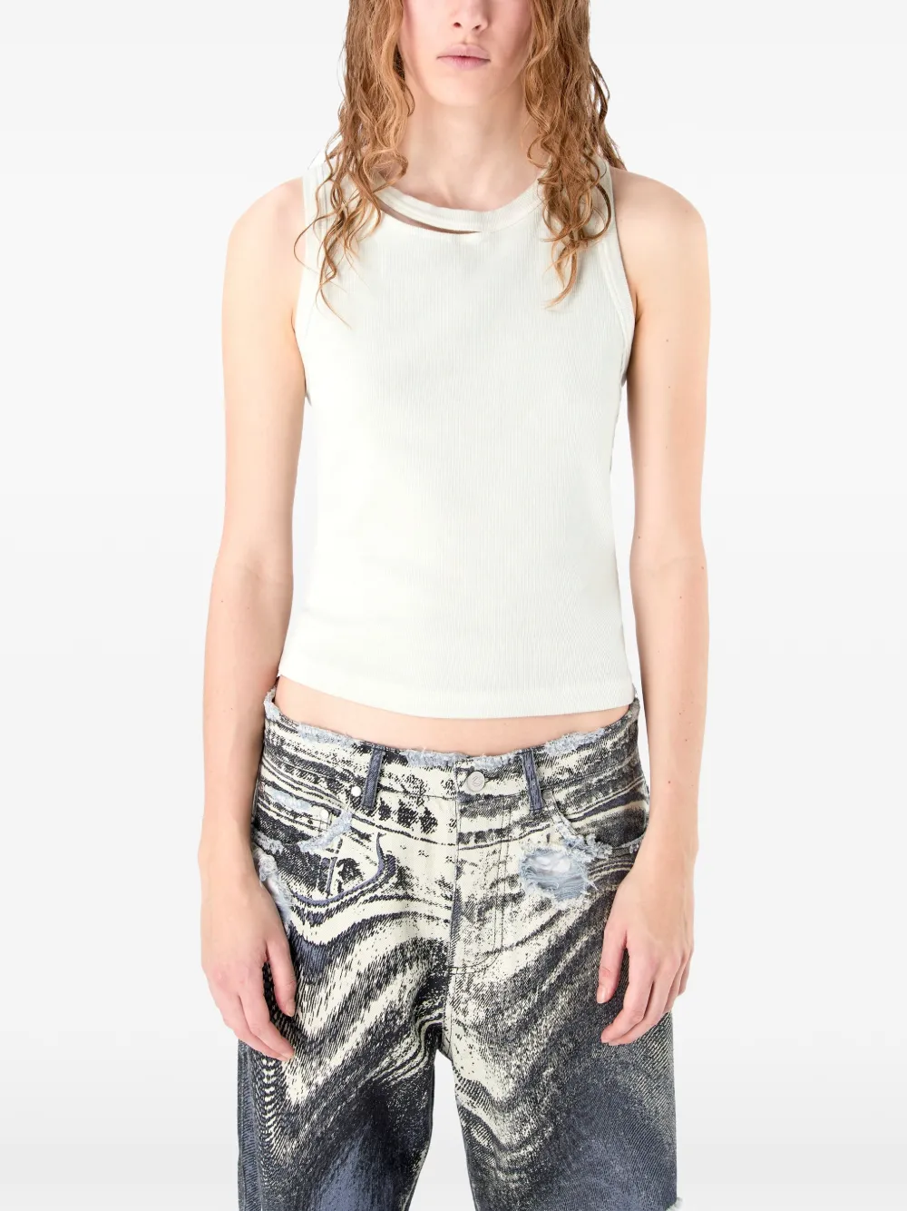  Camperlab Cutout Ribbed Tank Top - Neutrals 