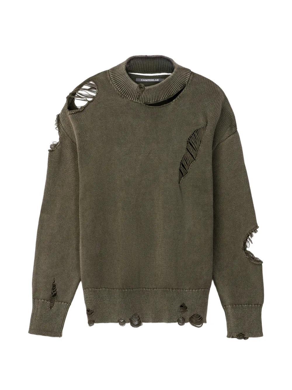 CamperLab Maglione girocollo con cut-out - Verde