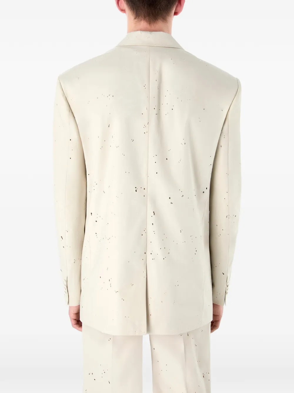 Button Distressed Blazer