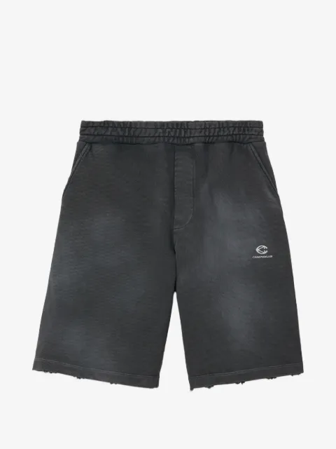CamperLab shorts med osydd fåll och logotyp