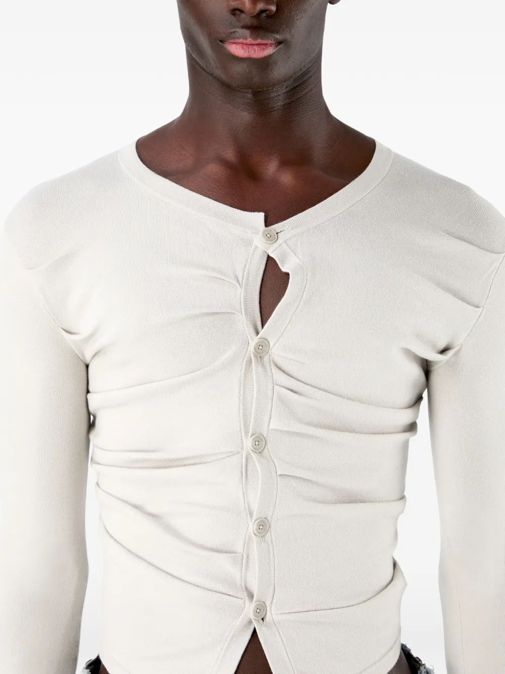 CamperLab Gesmockt vest Wit