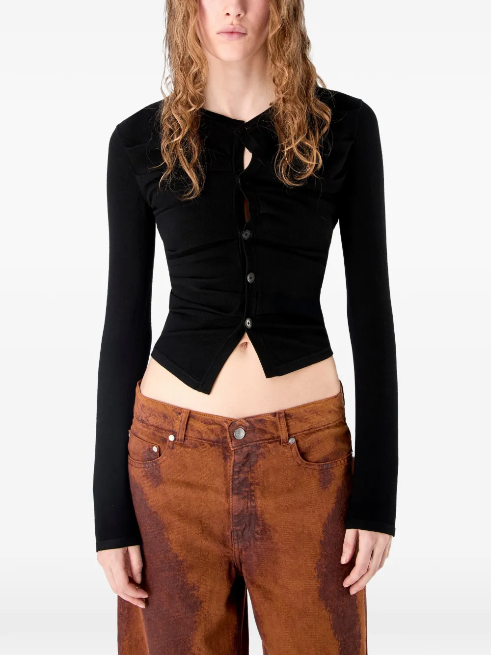  Camperlab Ruched Cardigan - Black 