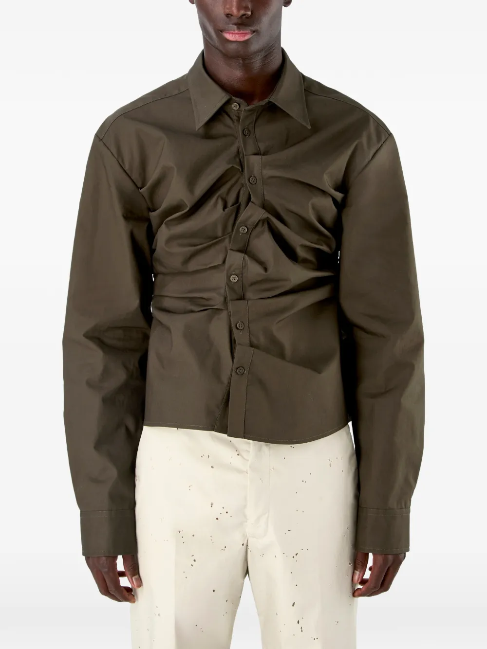  Camperlab Gathered Shirt - Green 