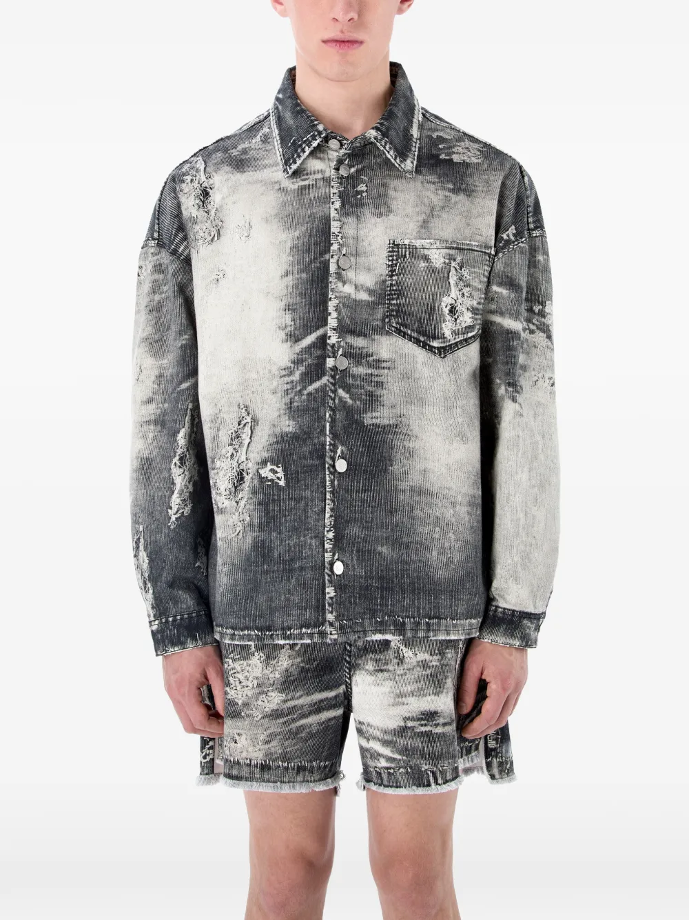 Distressed Denim Shirt