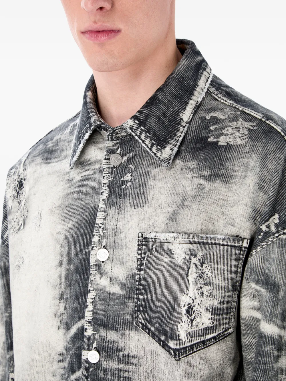 Distressed Denim Shirt
