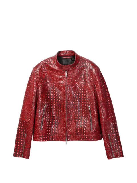 CamperLab zipped smooth leather jacket