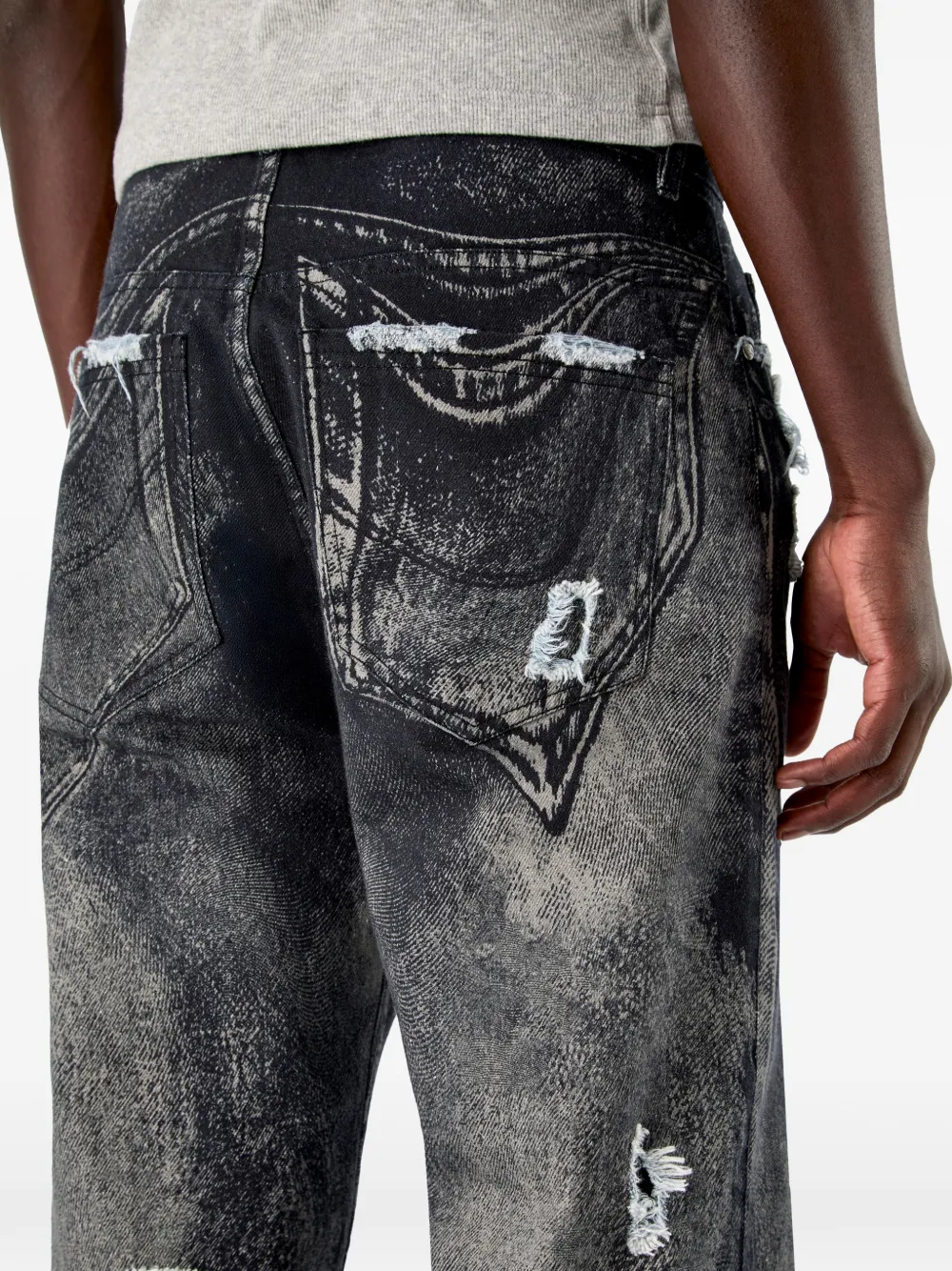 CamperLab Gerafelde jeans Zwart