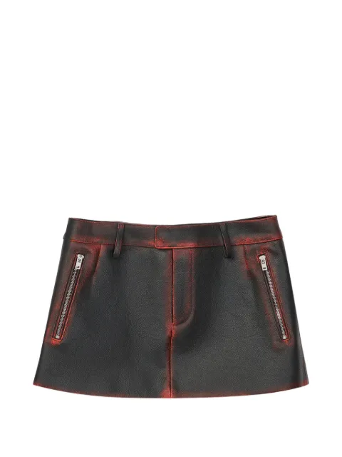 CamperLab lædernederdel med lynlås