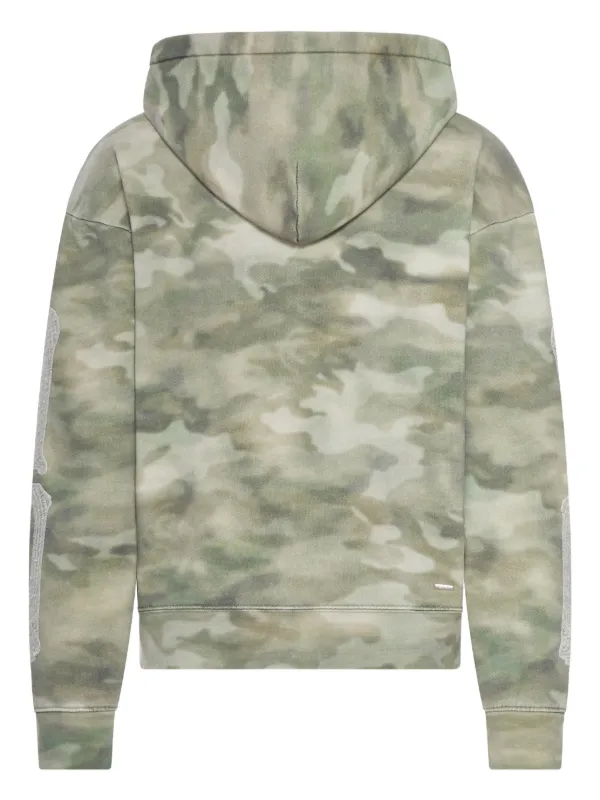AMIRI Bones Oversize Camouflage Hoodie | Green | FARFETCH
