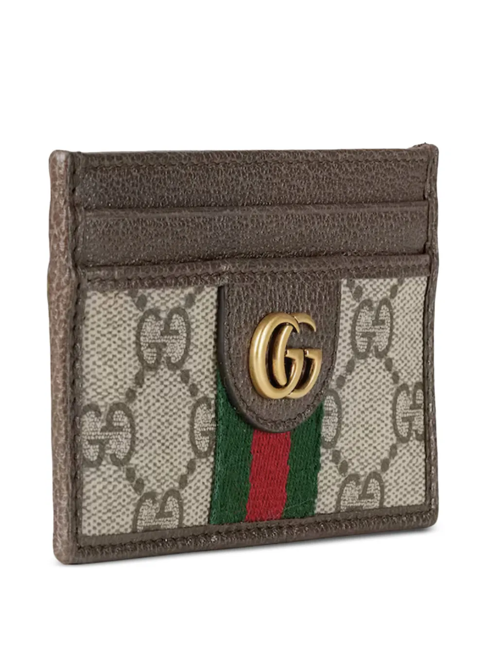 Gucci Ophidia GG pasjeshouder met monogram Bruin