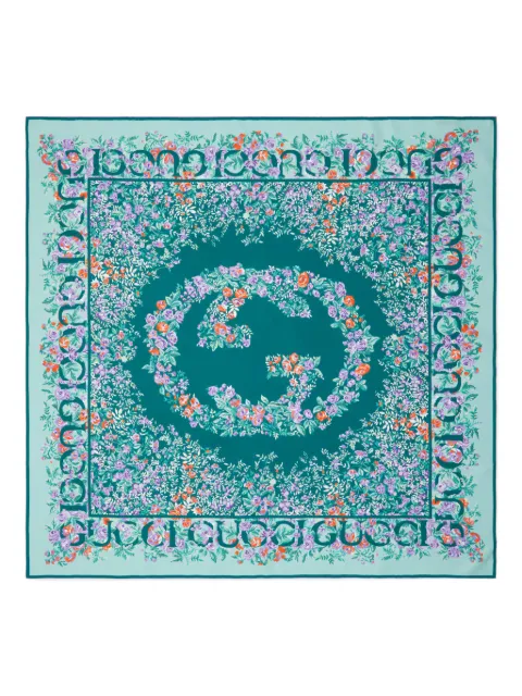 Gucci écharpe à imprimé fleuri