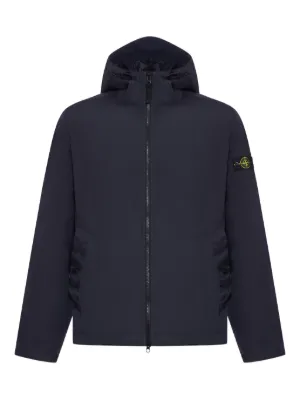 Stone Island Hooded zip-up Jacket | Black | FARFETCH GE