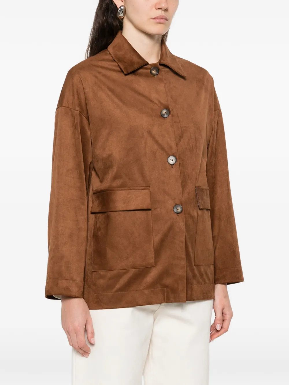 Flap-Pocket Button-Up Jacket