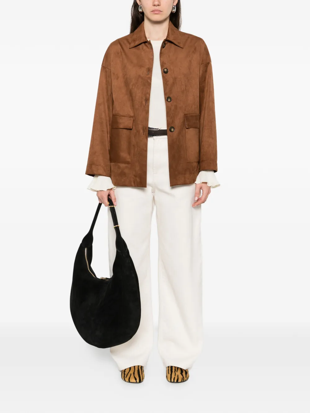 Flap-Pocket Button-Up Jacket