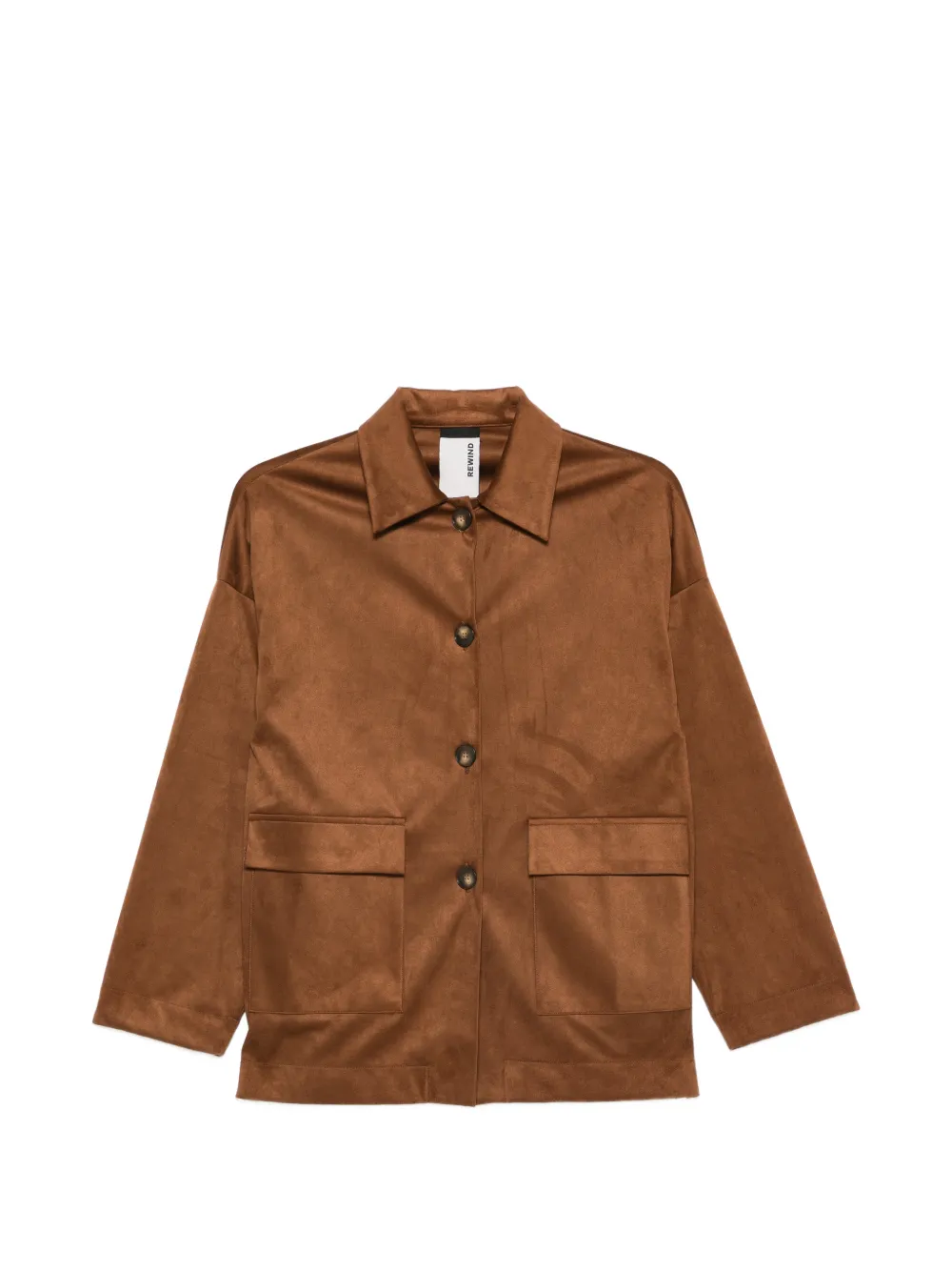 Rewind flap-pocket button-up jacket - Marrone