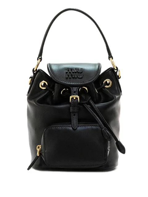 Miu Miu mini logo buckle backpack