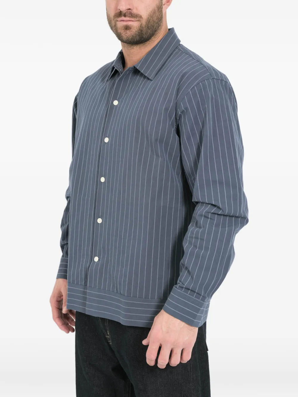 NN07 striped-pattern shirt | Blue | Image 1