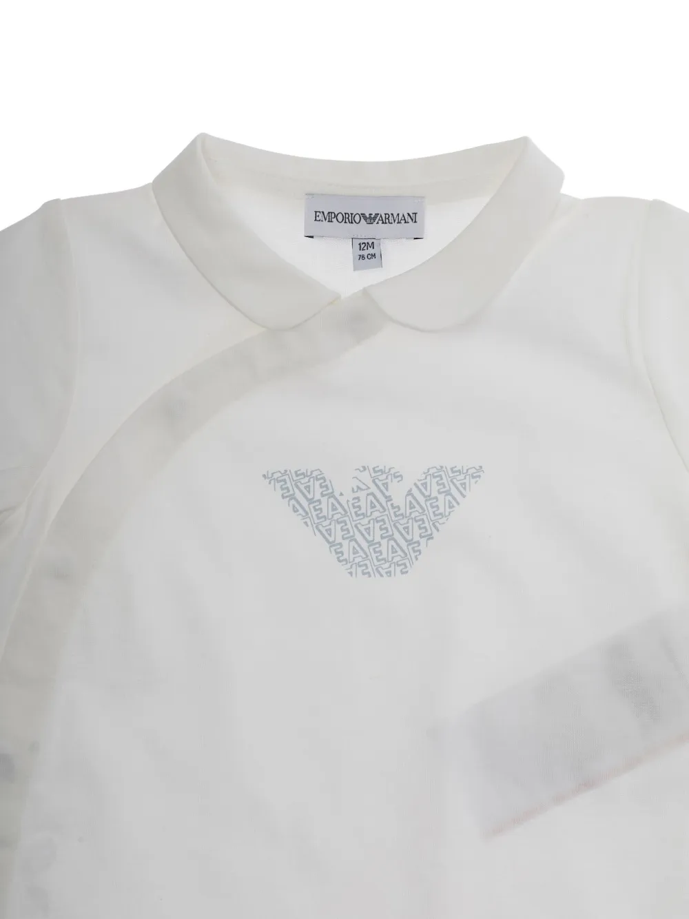 Emporio Armani Kids Romper met logo Wit