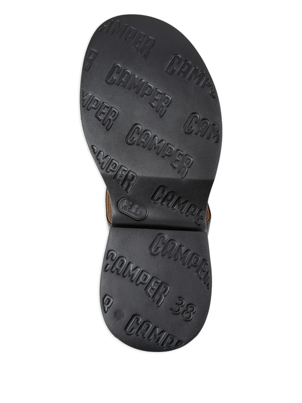 Camper Tasha sandalen met gesp en plateauzool Zwart