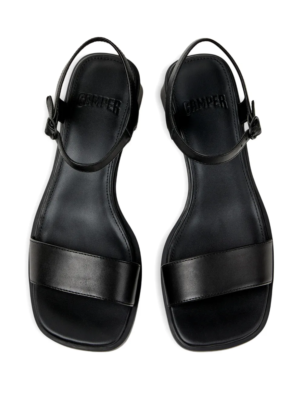 Camper Kora sandalen met blokhak Zwart