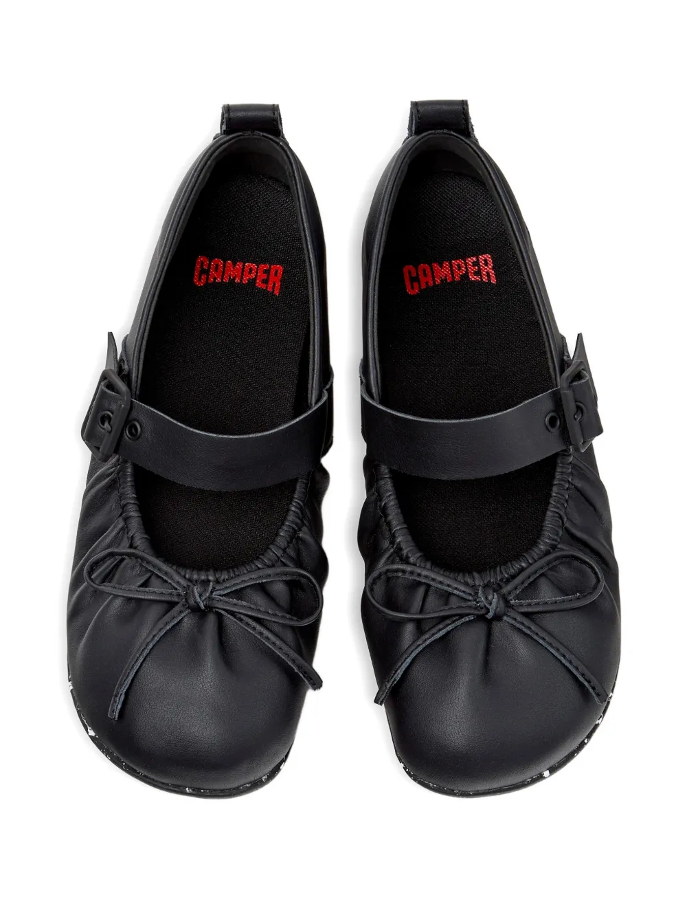 Camper Wabi ballerina's met gespsluiting Zwart
