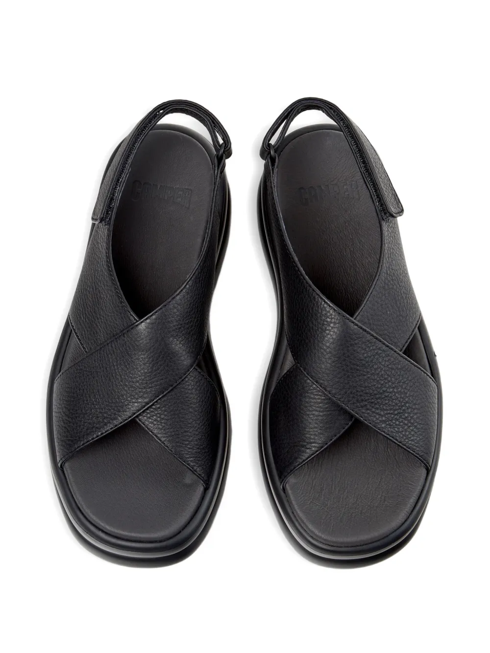 Camper Pelotas Flota Up leren sandalen Zwart