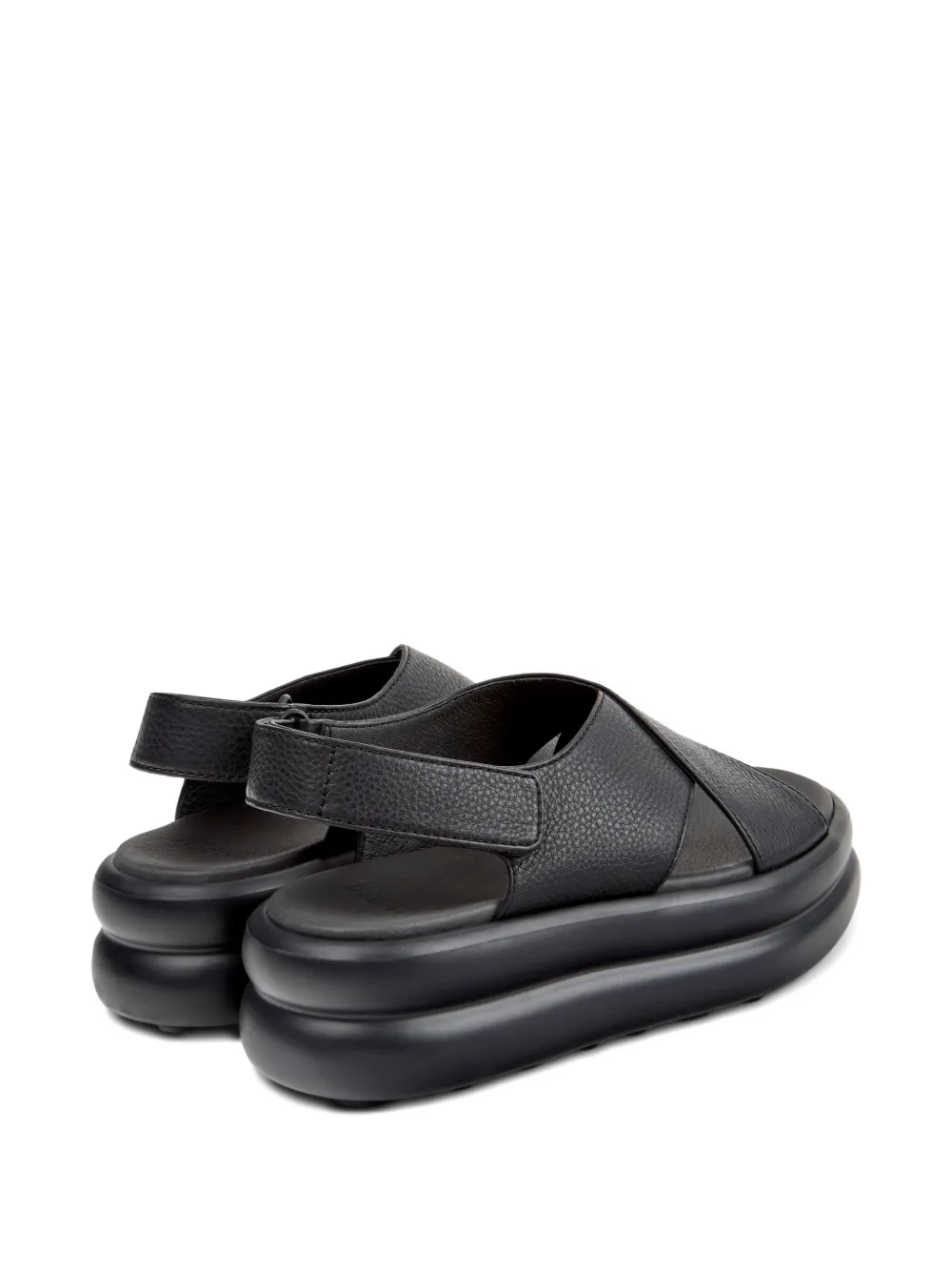 Camper Pelotas Flota Up leren sandalen Zwart