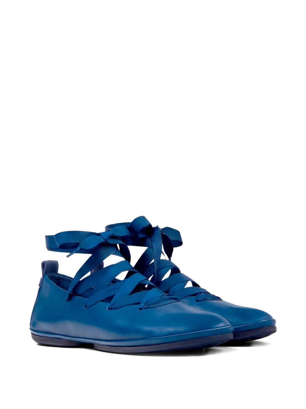 Camper Right Nina leren ballerina's Blauw