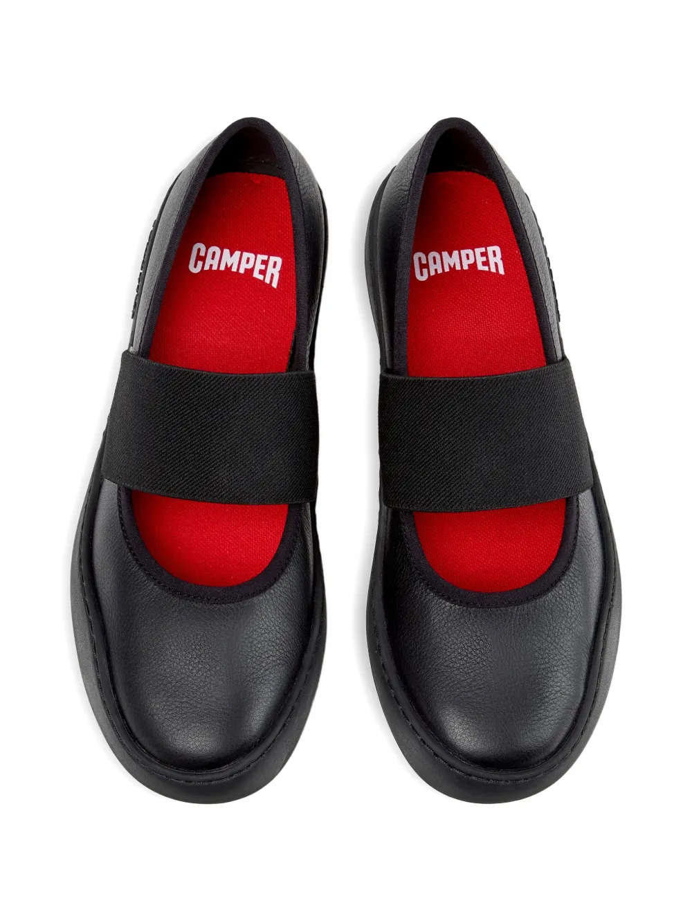 Camper Peu Touring elasticated-strap ballet flats Zwart