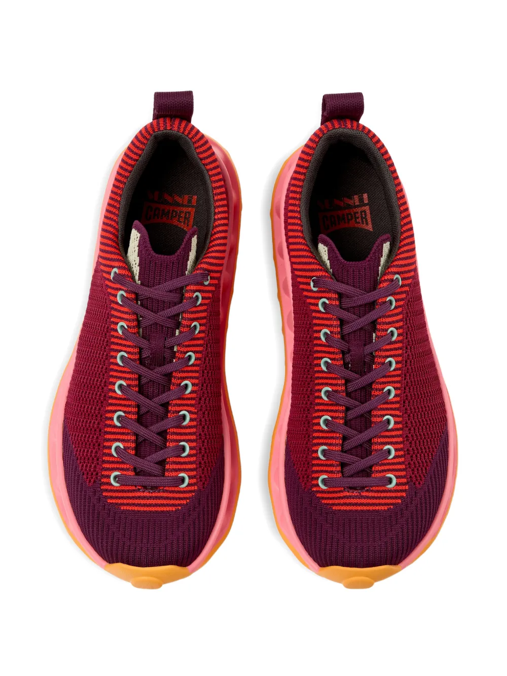 Camper Pelotissima sneakers met gestreepte zool Rood